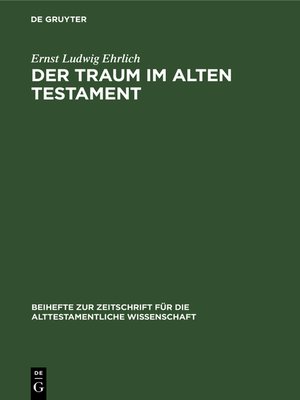 cover image of Der Traum im Alten Testament